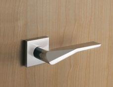 porta rosetta tonda (ø 74,5 mm) Finitura: Satinata/brillante lucida Colori: Argento (AX), nero (NX), oro (GX) Door handle with round rose (ø 74,5 mm) Finishing: Satin/bright polished Colour: Silver