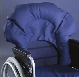 Adattabile ad ogni tipo di sedia o carrozzina, garantisce un supporto avvolgente alla schiena, protegge da eventuali colpi e riduce i picchi di pressione.