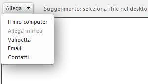 inserire poi l oggetto e il testo del messaggio nel campo apposito.