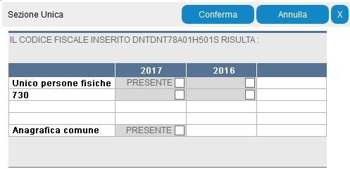 In particolare: nel campo Codice Fiscale deve essere inserito il codice fiscale del dichiarante; nei campi Cognome e Nome va inserito il Cognome e il Nome del dichiarante.