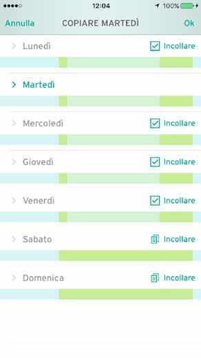 12. Programmazione settimanale riscaldamento e acqua calda Premi l icona dell orologio in alto a destra della schermata principale per accedere alla programmazione oraria.