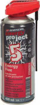 ENERGY FIVE 5 è il numero che racchiude la vera essenza di questo prodotto, 5 sono le caratteristiche e 5 sono le funzioni di questo lubriicante.