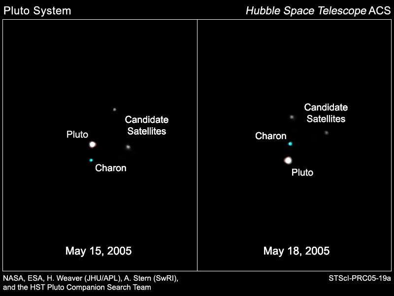 Satelliti di Plutone Caronte è stato scoperto nel 22 giugno 1978 da Jim Christy; ha una magnitudine apparente di 15,5 Idra è il satellite più esterno del sistema, quello più a destra in entrambe le
