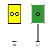 Art. 23. SEGNALI DI RALLENTAMENTO 1. I segnali di rallentamento si distinguono in: a) segnale di inizio di rallentamento; b) segnale di fine di rallentamento.