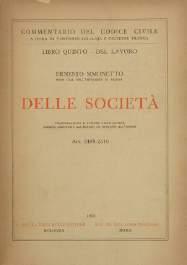 Simonetto Ernesto, Delle società. Trasformazione e fusione delle società.