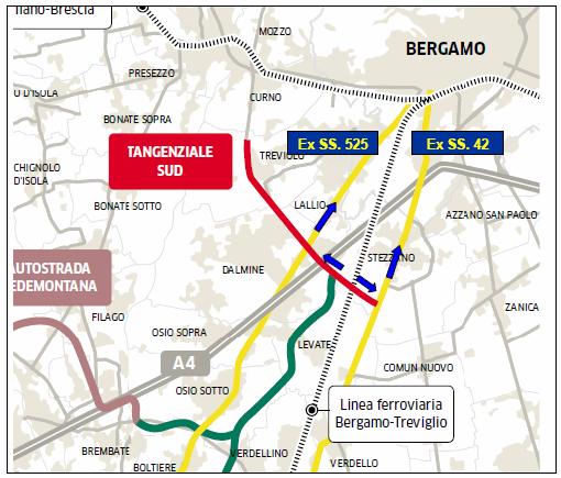 Bergamo Treviglio: la fine a Stezzano 13 La fine della Bergamo Treviglio a Stezzano. Tre possibilità: 1.