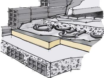 vantaggi dell applicazione ALTRI PRODOTTI PER QUESTA APPLICAZIONE: POLIISO EXTRA X-FOAM HBT SCHEDA PRODOTTO vedi pagina 16 Riscaldamento per conduzione. Piacevole temperatura di superficie.