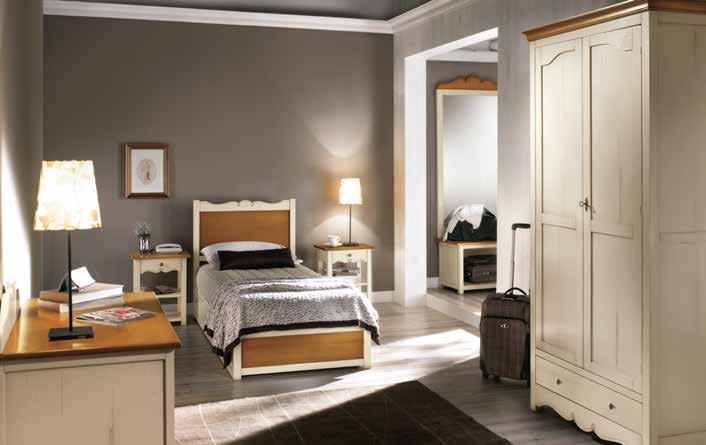 Art G5066 Letto singolo Bianco patinato Misure