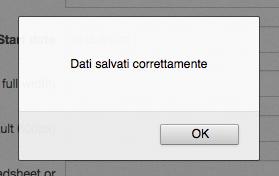 3) Click sul pulsante Salva per salvare la Galleria fotografica appena definita.