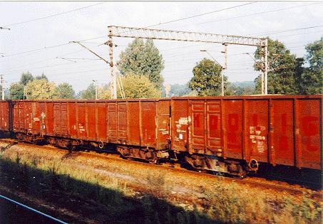 Campagna tra Cracovia e Sedziszów Case vicino a Sedziszów Vagoni merci a Sedziszów.