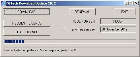 Inizia il download, si può visualizzare lo stato di avanzamento: The download start, you can see the state of percentage: Al termine,