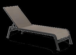 Caraibi Sunlounger Lettino prendisole, telaio in alluminio