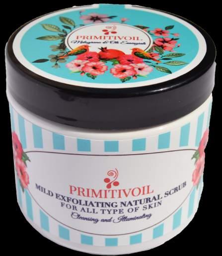 PrimitivOil Crema viso scrub (200 ml) Scrub viso arricchito con finissimi microgranuli da semi di murumuru, di produzione certificata BIO.