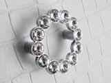 Handle Ring chrome, 90 mm diameter with 12 Swarovski