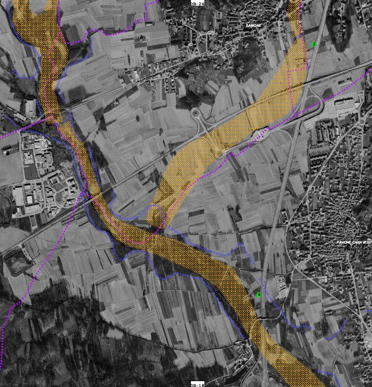 acque di esondazione nell area di innesco del paleoalveo