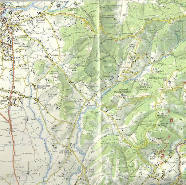 Area a Sud Est di Cividale Prealpi Giulie Torrenti, ruscelli, sorgenti, pozzi, sorgenti captate, abbeveratoi, Acquedotti.