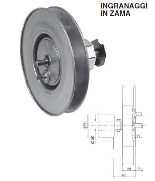 ZAMA Diametro 22mm Portata 40Kg Supporto a