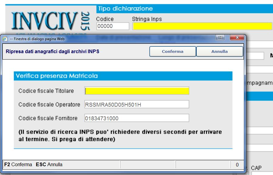 4. Applicativo INVCIV (DRI) 2016 4.1 Cooperazione Applicativa Il ruolo Abilita Cooperazione attiva tutte le funzioni di cooperazione presenti.