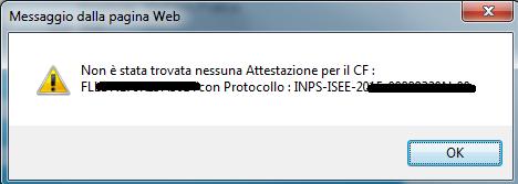 nel caso in cui sia lanciata la funzione CTRL+A per Acquisizione Attestazione, all interno di una DSU che risulti già attestata, è rilasciato il seguente allert.