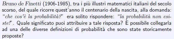 Probabilità all esame di Stato: discutiamo di probabilità PNI