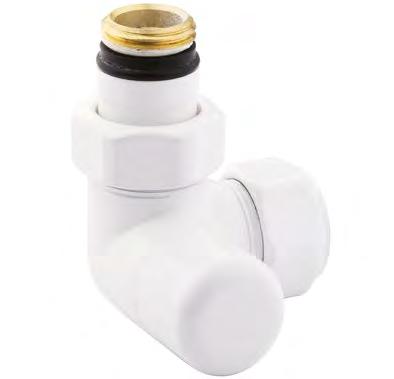 valve with thermostatic option and brass handle Valvola a squadra Total White termostatizzabile.