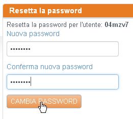 Vista PC Vista Smartphone Riceverai via Email un link per accedere alla pagina di cambio password.