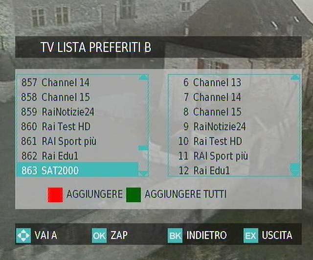 34 Liste dei canali Capitolo 6 Liste dei canali NOTA Quando si seleziona il menu Installazione per modificare le impostazioni, viene richiesto un codice di installazione.