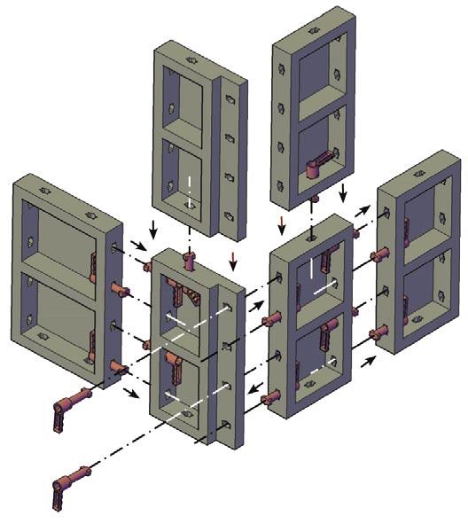 manuale di montaggio 12 Montaggio angoli Geopanel Angolo esterno Per la realizzazione dell angolo esterno è necessario l elemento speciale Geopanel Angolo Esterno (1), da assemblare assieme agli