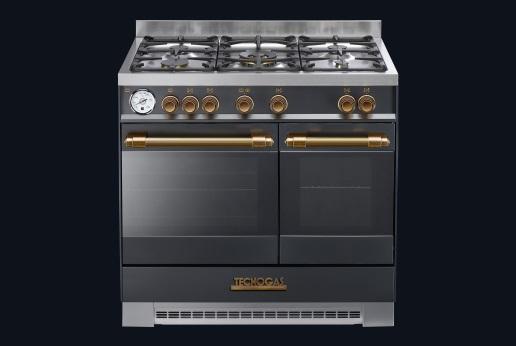 90 DECO Dimensioni (LxPxH) 90x60x90 cm 5 fuochi gas in ottone con wok 5,0 kw Griglie in ghisa Soft-in Valvole di sicurezza Accensione fuochi one-touch sottomanopola Doppio forno elettrico