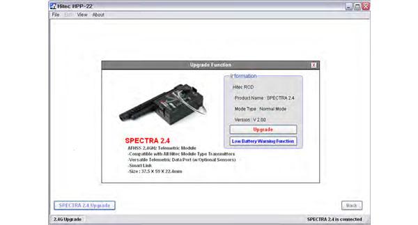 connettore a 3-pin alla porta P1 dell HPP-22. tra l HPP-22 e il modulo SPECTRA 2.