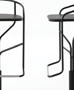 Available in two heights, 64cm and 80cm in the fi nishes lacquered matt black and white.