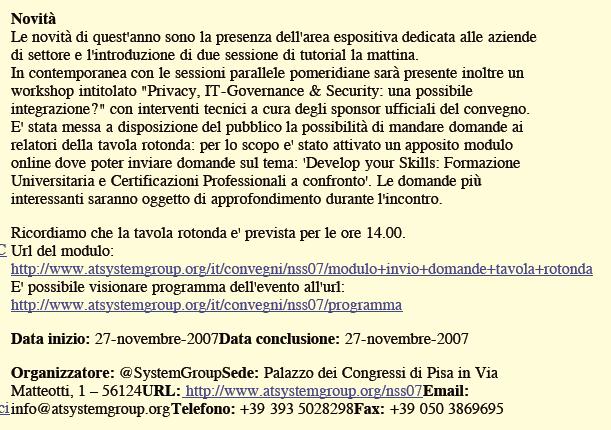 Rassegna Stampa "IIT 2007" Istituto di Informatica e