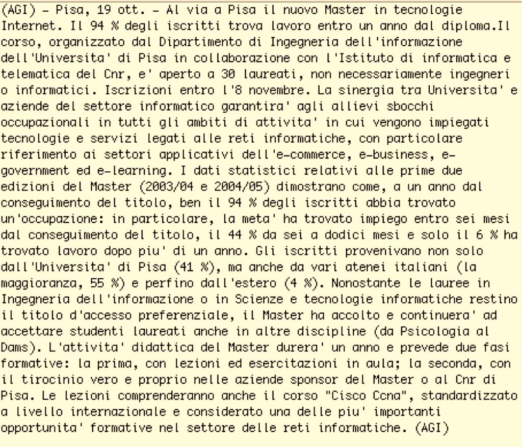 Rassegna Stampa "IIT 2007" Agi 19 ottobre 2007