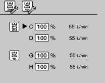 menu iniziale (2). Contaore per intervalli di manutenzione: >> olio motore (250 ore); >> olio idraulico (4.