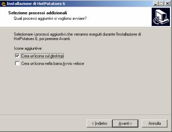 Scegliere se creare un icona sul Desktop.