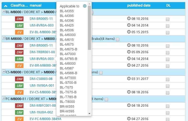 Anteprima PDF Fare clic su un numero di documento per visualizzarlo in anteprima in formato PDF nel proprio browser.