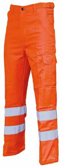 pantalone con tasconi e fodera in flanella Colore: Arancio