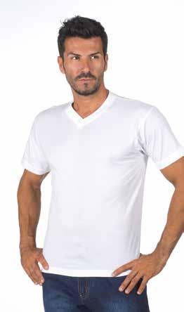 T-shirt SCOLLO A V 00% cotone - 35 grammi Kit minimo 6 per taglia - Non