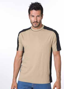 cotone Fascia in contrasto Colore: Beige-nero Taglie: S / XXL SELF 2 t-shirt