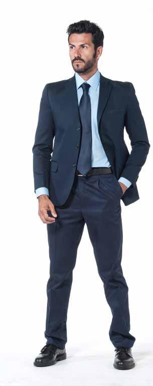 e pantalone lana Colore: Blu Taglie: 46 / 56 (DROP 6) su richiesta Ideale per cameriere TEAM pantalone gabardine 00% poliestere Colore: