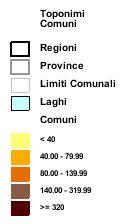 Figura 7- Densità demografica delle province venete.
