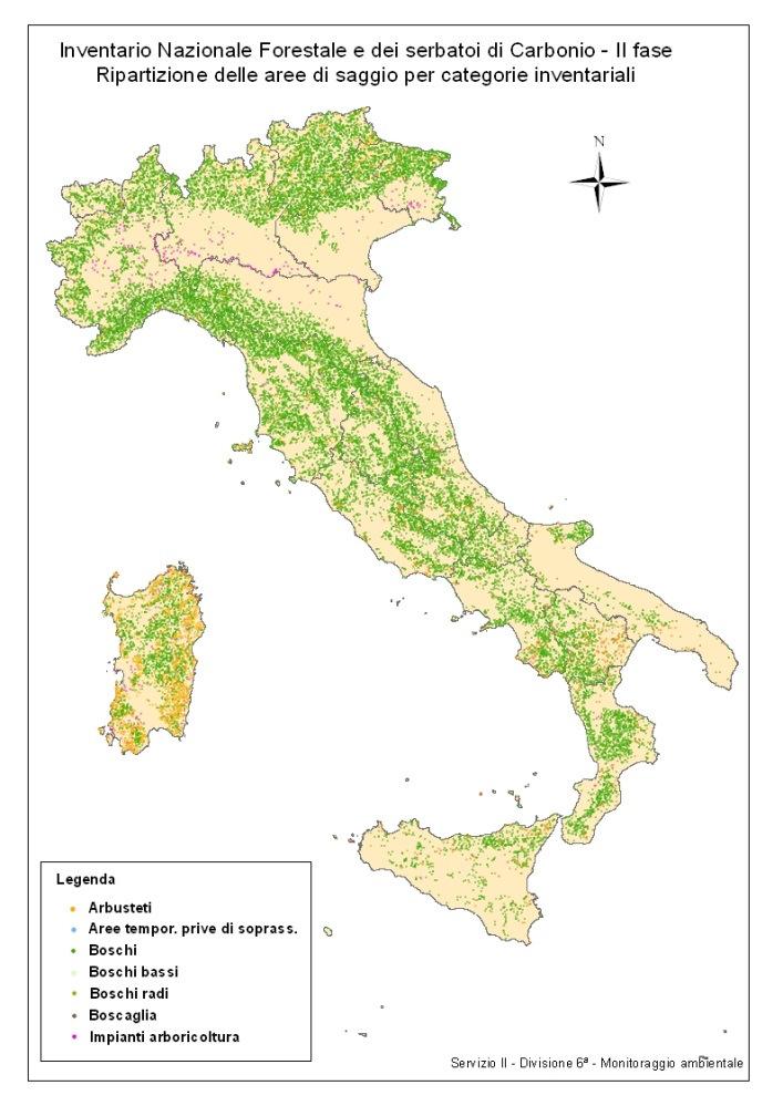 Foreste italiane: 10,7 Mha (34% sup. nazionale, 5% UE27: 9 Mha di Bosco (di cui 83% di origine seminaturale o artificiale).