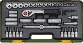 Bussole da 4 a 34 mm. Bussole per candele da 16 e 21 mm. Inserti per avvitare con attacco quadro per viti ad intaglio, viti a croce, viti TORX e viti a brugola (chiavi angolate).