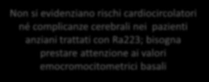 EMOCROMO AL BASALE Prima della prima somministrazione, la conta assoluta dei neutrofili (absolute neutrophil count, ANC) deve essere 1,5 x 10 9 /L, la conta piastrinica 100 x 10 9 /L e l emoglobina