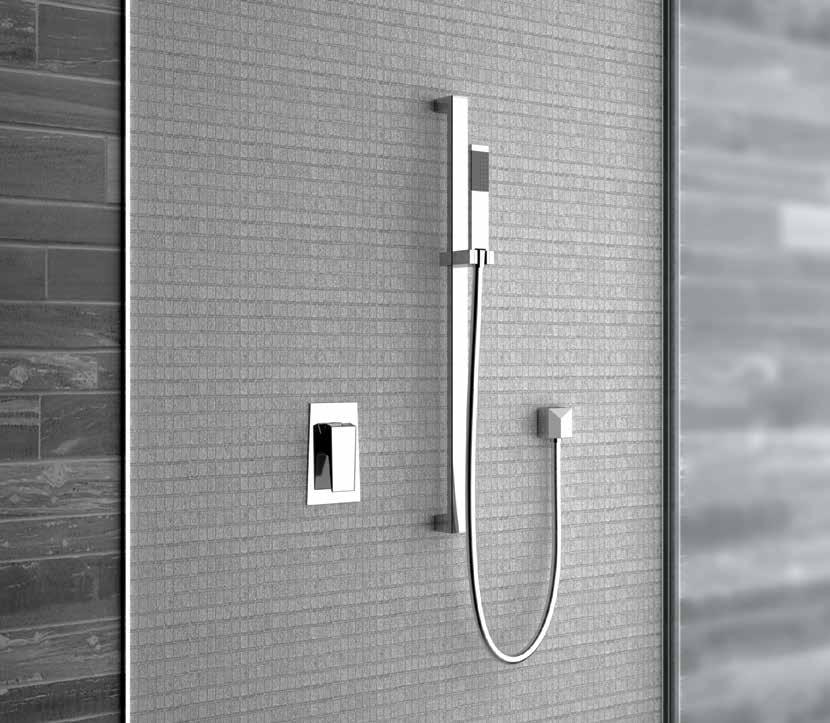 WELLNESS SALISCENDI - SLIDING RAIL DOCCETTE - HANDSHOWERS A443MPS Doccetta cromata a 4 funzioni, pulsante per il cambio dei getti, con getti in silicone, anticalcare. C.P. handshower 4 functions with button to change the jets, antilimestone with silicon jets.