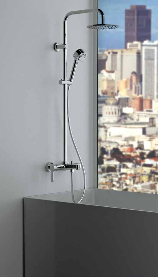 WELLNESS COLONNE DOCCIA TELESCOPICHEA 3 VIE 3 WAYS TELESCOPIC SHOWER COLUMN Miscelatore vasca/doccia serie Smart Bath/shower mixer Smart series - SR600DH con attacco alto da 1/2 ed attacco inferiore