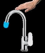L articolo è rilavorato per essere esclusivamente dimostrativo. ESP AMB Faucet with Touch-Me technology for demonstration purpose.