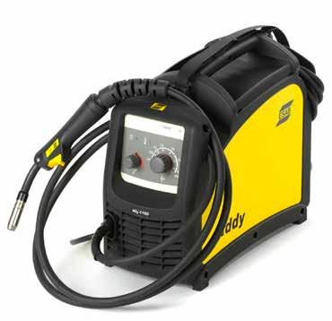 Programma saldatrici Dispositivi MAG 7 ESAB Caddy Mig C160i Processo: MAG Inverter per saldatura compatto, leggero e potente.