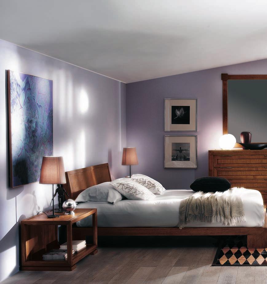 20 Art. EC-038 Comodino Bedside table L. 80 P. 45 H. 45 Art. EC-026 Letto Bed L. 186 P. 220 H.