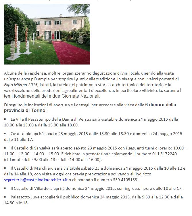 TESTATA: LaPancalera.it DATA: 21 maggio 2015 PAGINA: http://www.lapancalera.